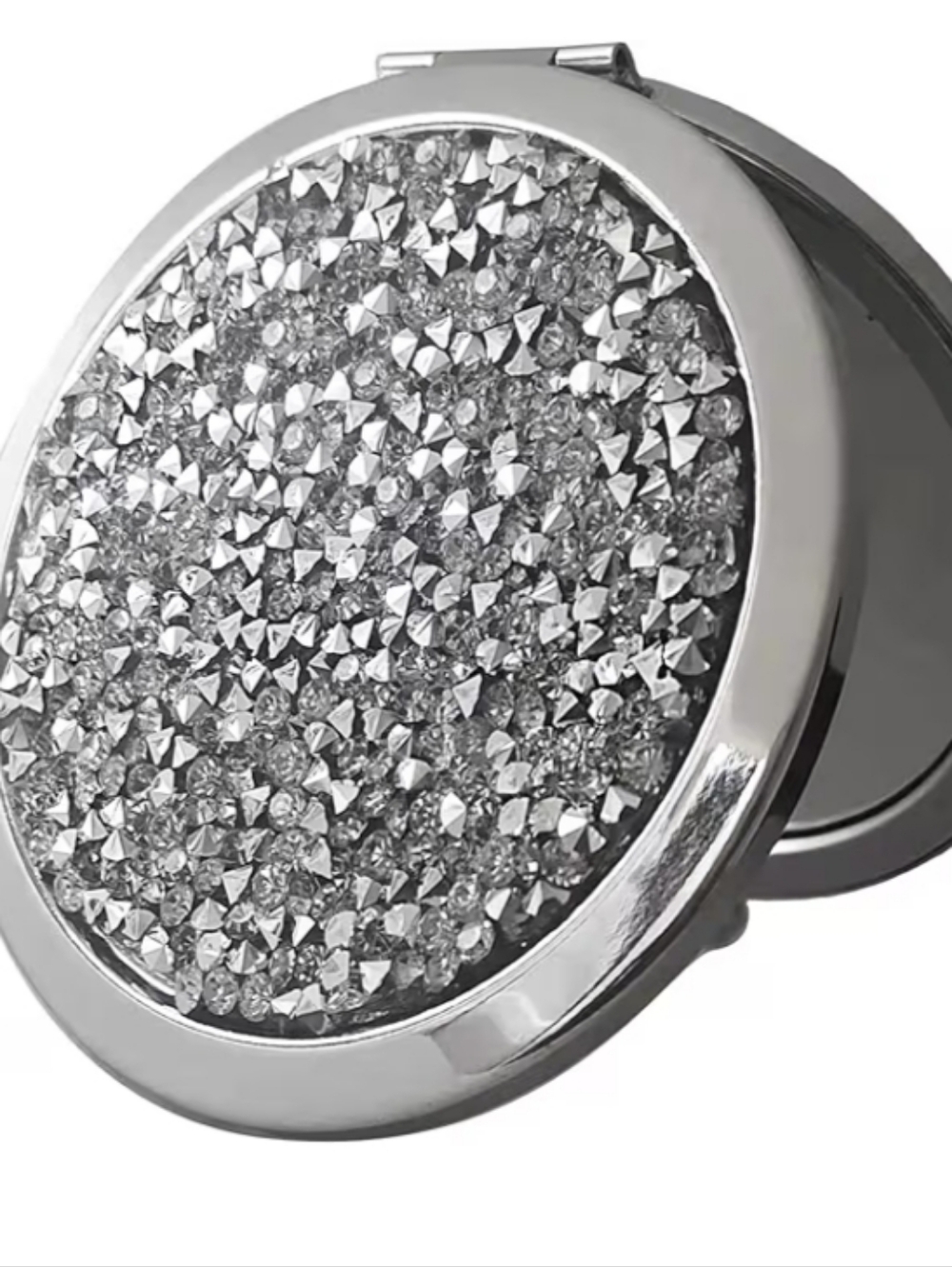 Compact Mirror Glitter Design (Silver /Silver Glitter 🩶) Or (Black/Silver 🖤) - Picture 3 of 6